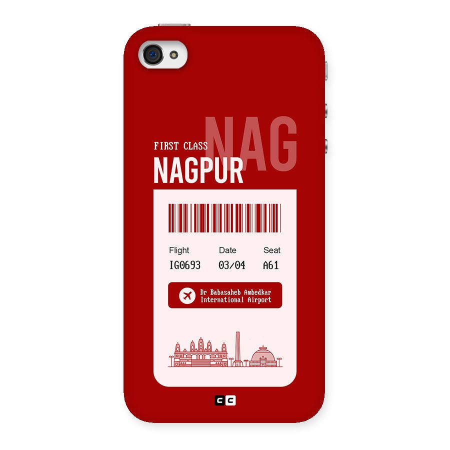 Nagpur Boarding Pass Back Case for iPhone 4 4s