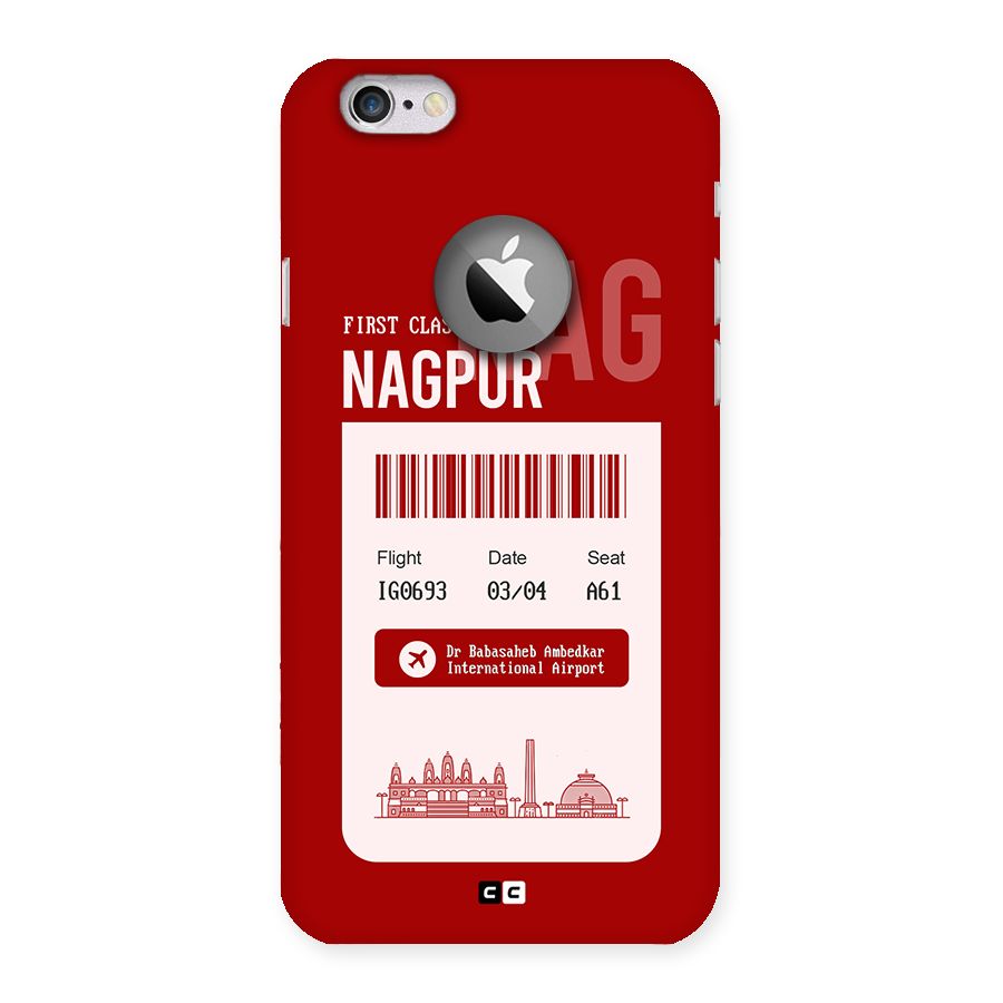 Nagpur Boarding Pass Back Case for iPhone 6 Logo Cut
