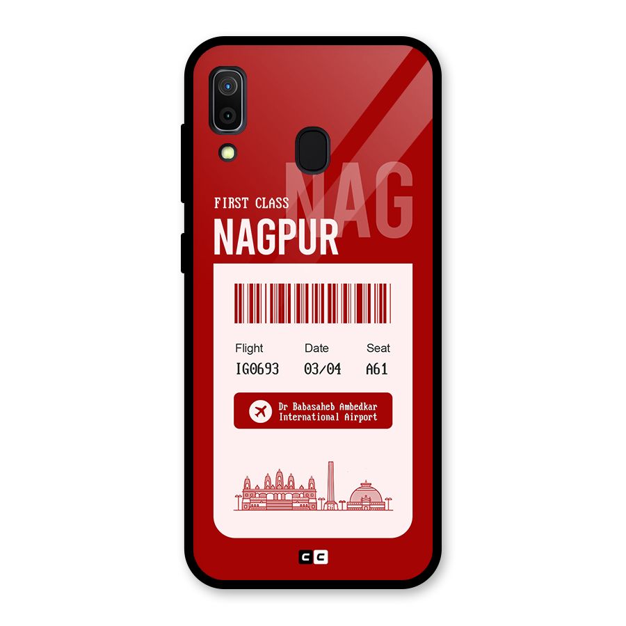 Nagpur Boarding Pass Glass Back Case for Galaxy A30