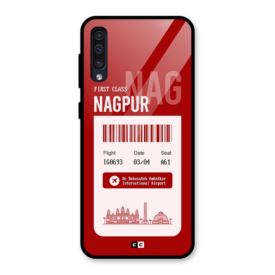 Nagpur Boarding Pass Glass Back Case for Galaxy A30s