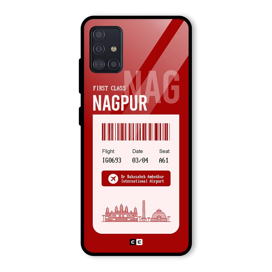 Nagpur Boarding Pass Glass Back Case for Galaxy A51
