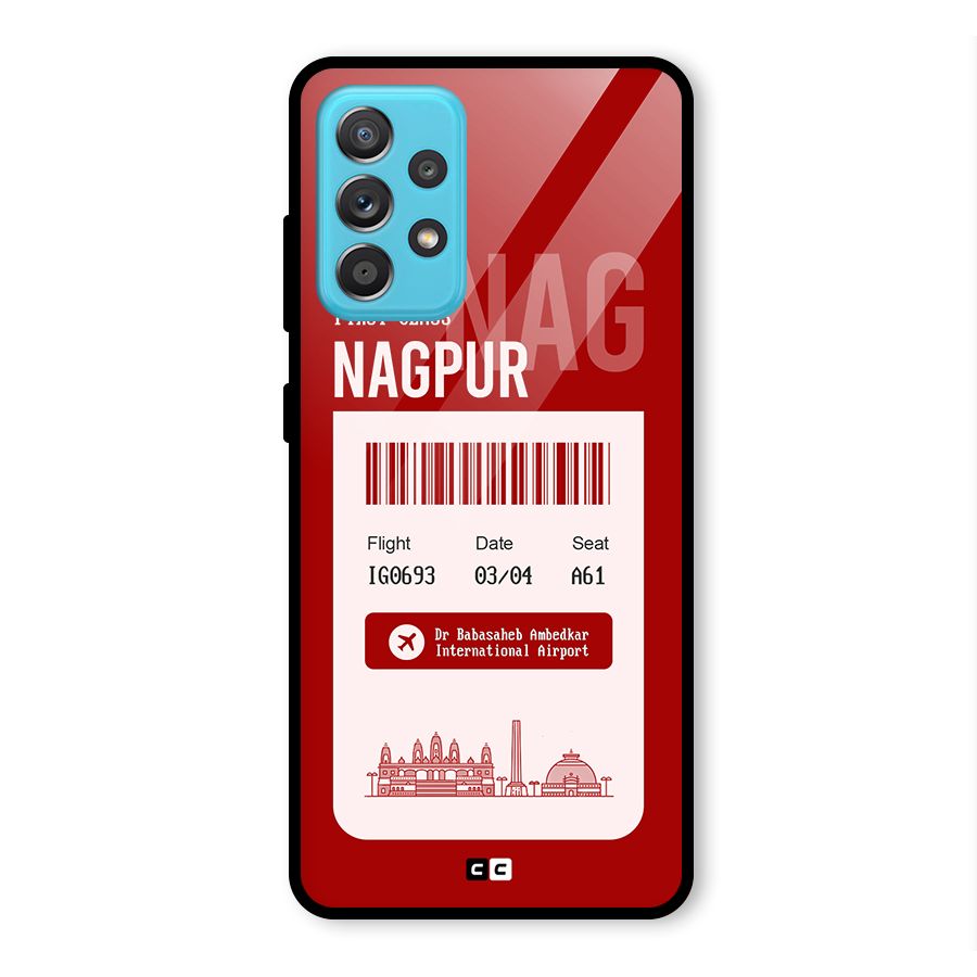 Nagpur Boarding Pass Glass Back Case for Galaxy A52