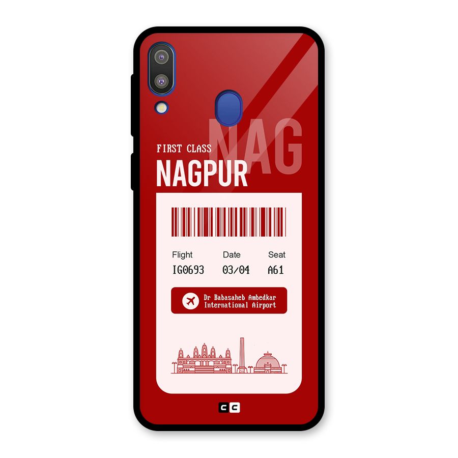 Nagpur Boarding Pass Glass Back Case for Galaxy M20