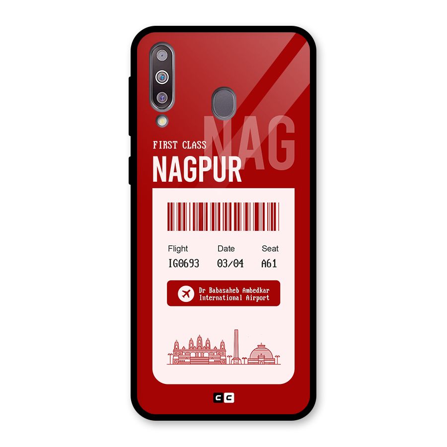 Nagpur Boarding Pass Glass Back Case for Galaxy M30