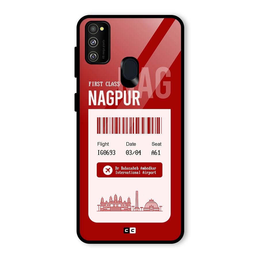Nagpur Boarding Pass Glass Back Case for Galaxy M30s