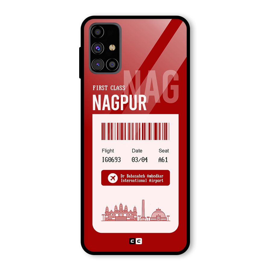 Nagpur Boarding Pass Glass Back Case for Galaxy M31s