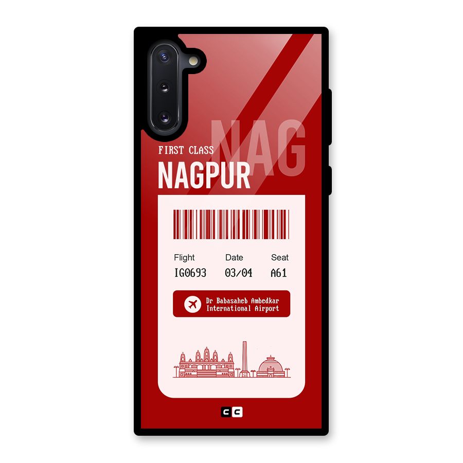 Nagpur Boarding Pass Glass Back Case for Galaxy Note 10