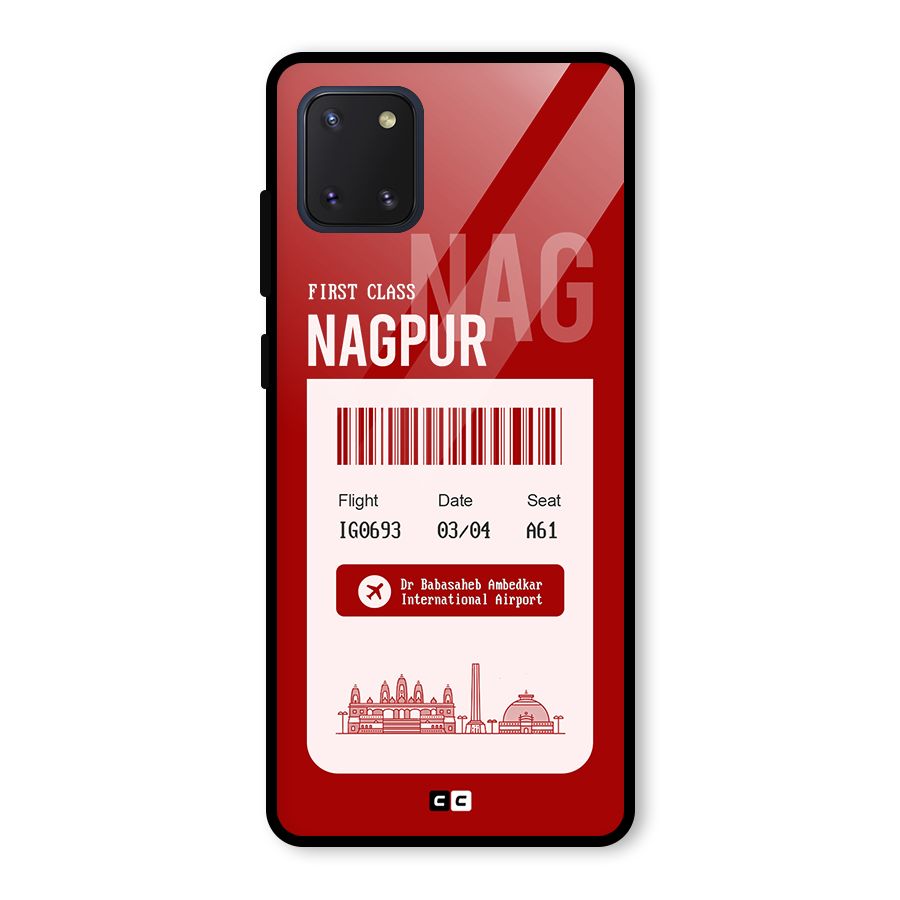 Nagpur Boarding Pass Glass Back Case for Galaxy Note 10 Lite