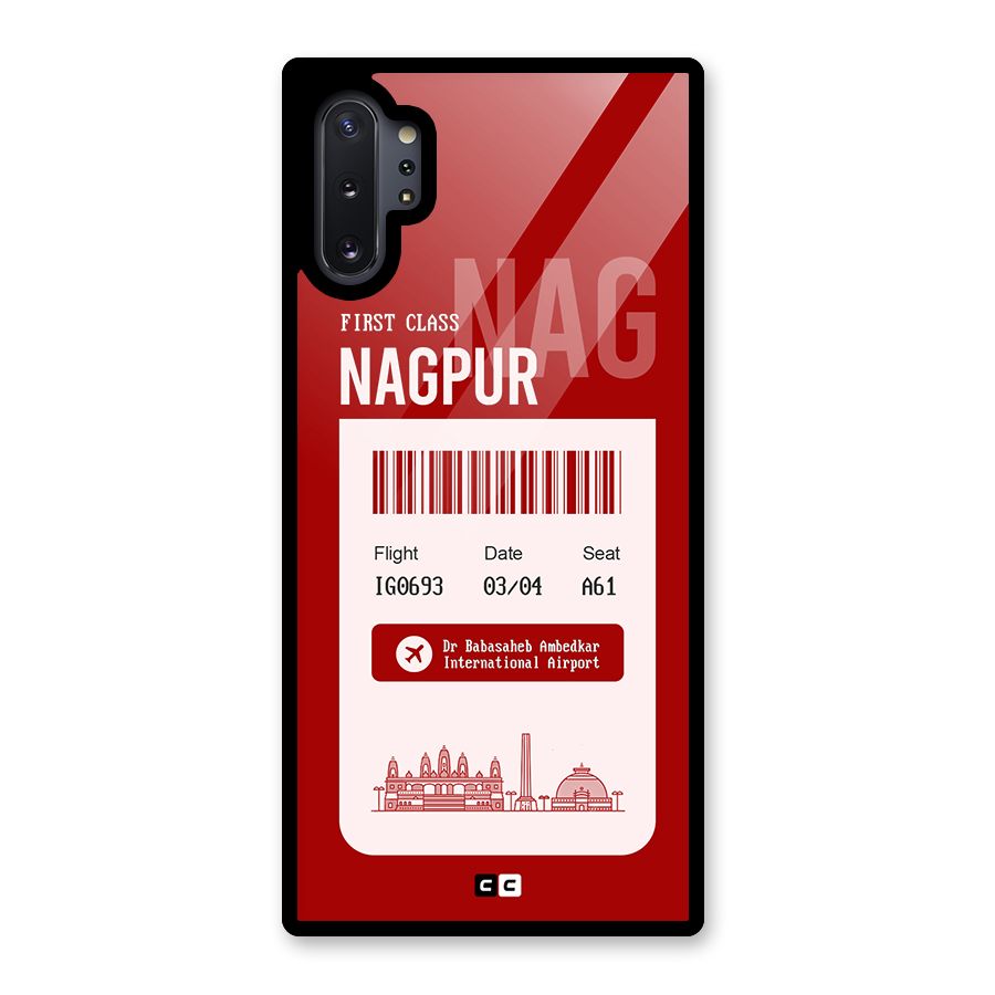 Nagpur Boarding Pass Glass Back Case for Galaxy Note 10 Plus