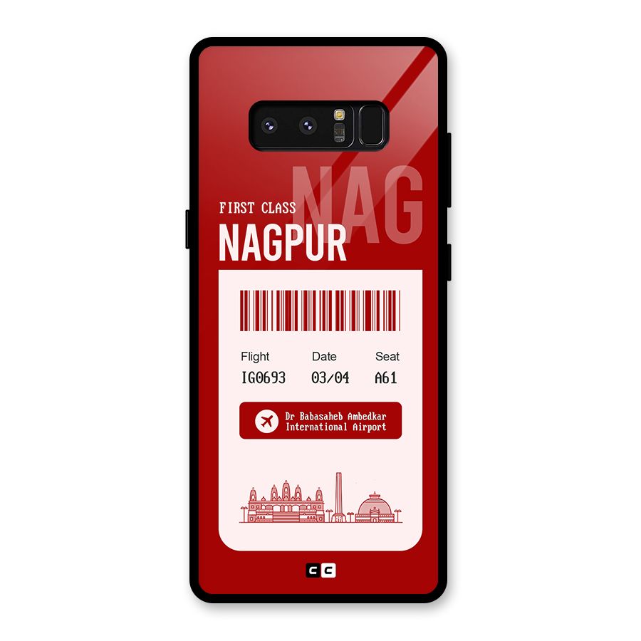 Nagpur Boarding Pass Glass Back Case for Galaxy Note 8