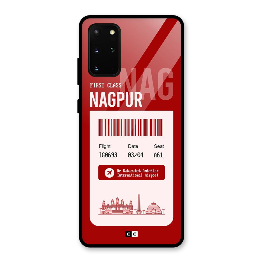 Nagpur Boarding Pass Glass Back Case for Galaxy S20 Plus