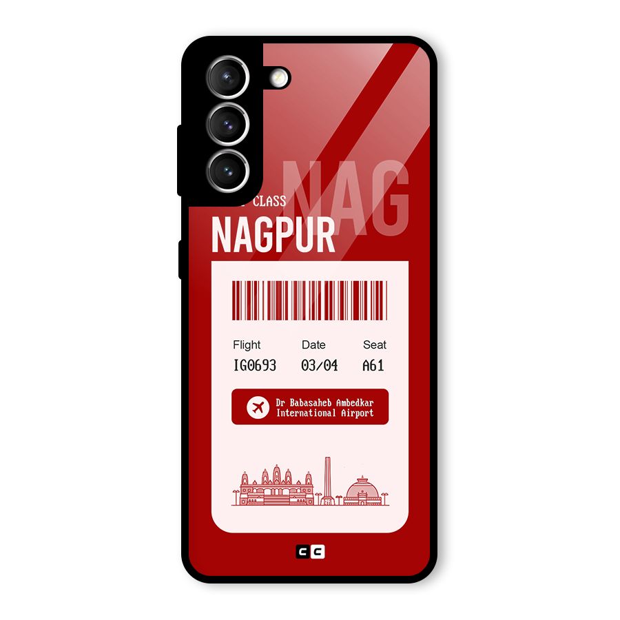 Nagpur Boarding Pass Glass Back Case for Galaxy S21 5G