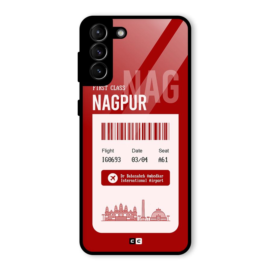 Nagpur Boarding Pass Glass Back Case for Galaxy S21 Plus