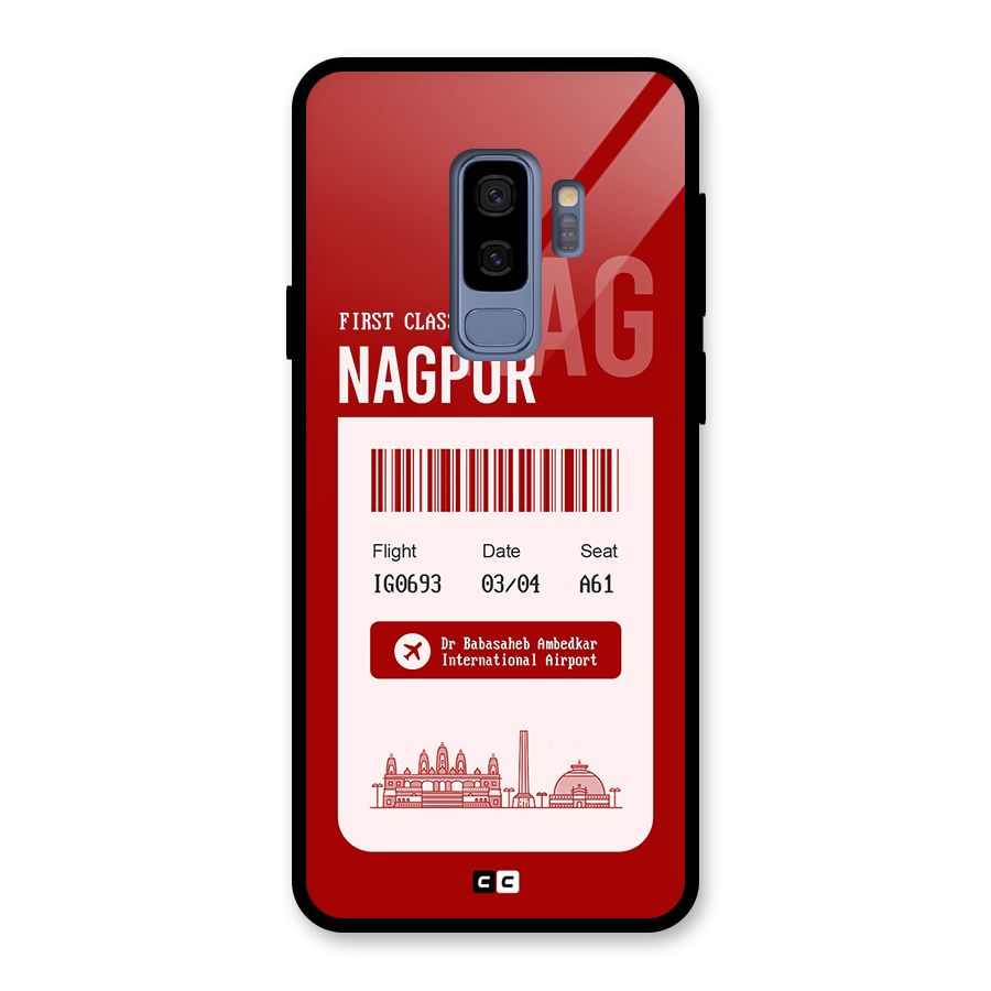 Nagpur Boarding Pass Glass Back Case for Galaxy S9 Plus