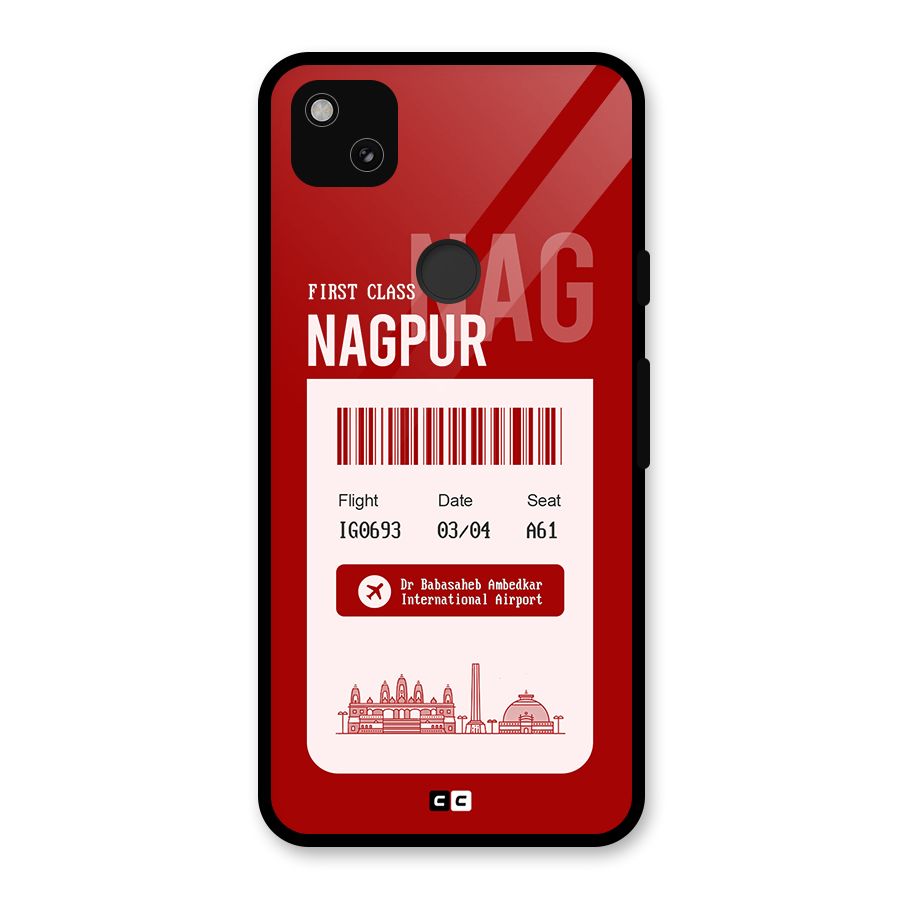 Nagpur Boarding Pass Glass Back Case for Google Pixel 4a