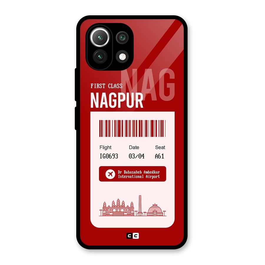Nagpur Boarding Pass Glass Back Case for Mi 11 Lite NE 5G