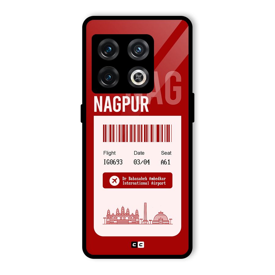 Nagpur Boarding Pass Glass Back Case for OnePlus 10 Pro 5G