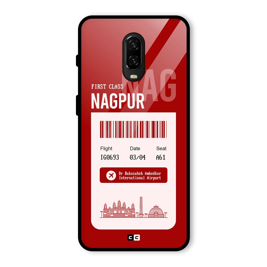 Nagpur Boarding Pass Glass Back Case for OnePlus 6T