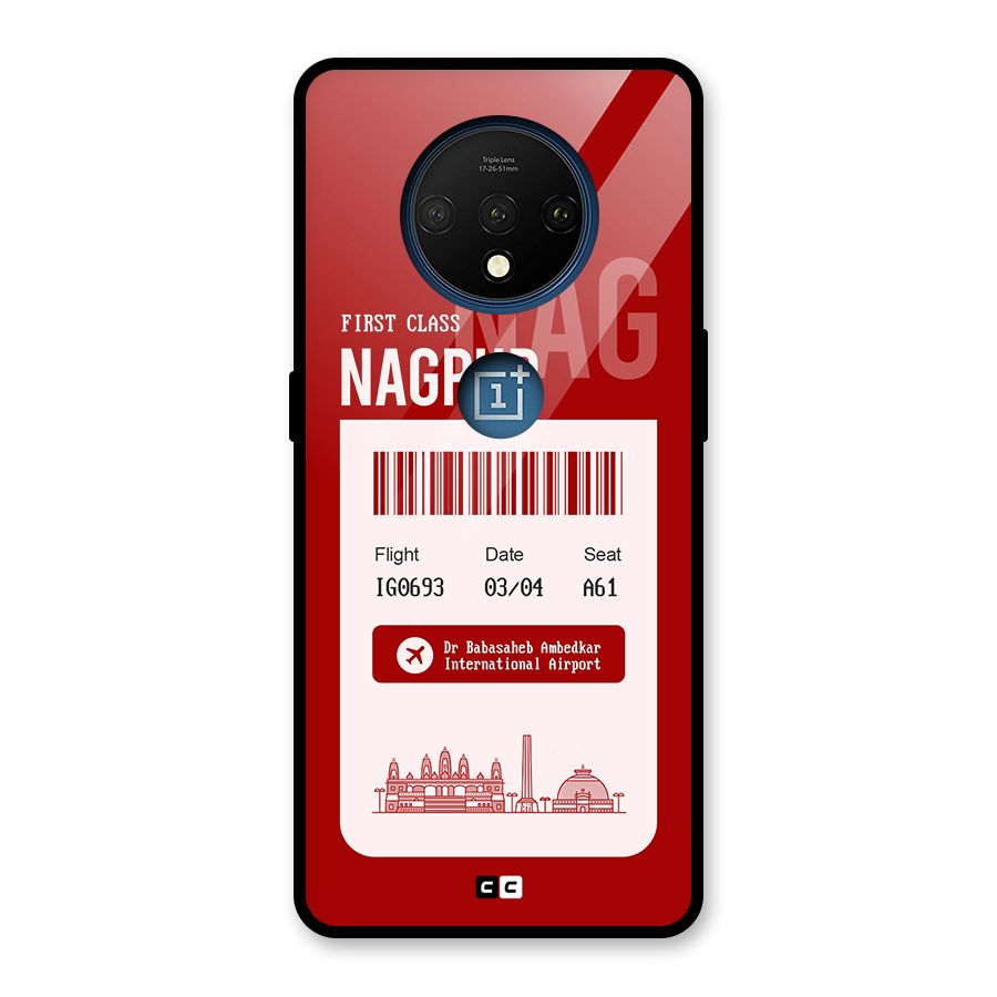 Nagpur Boarding Pass Glass Back Case for OnePlus 7T
