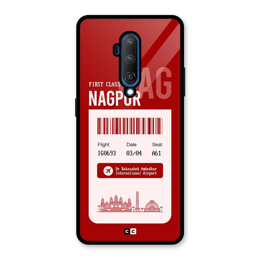 Nagpur Boarding Pass Glass Back Case for OnePlus 7T Pro