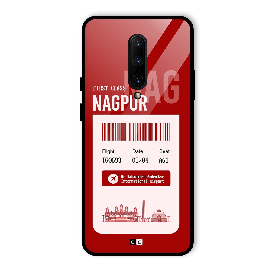 Nagpur Boarding Pass Glass Back Case for OnePlus 7 Pro