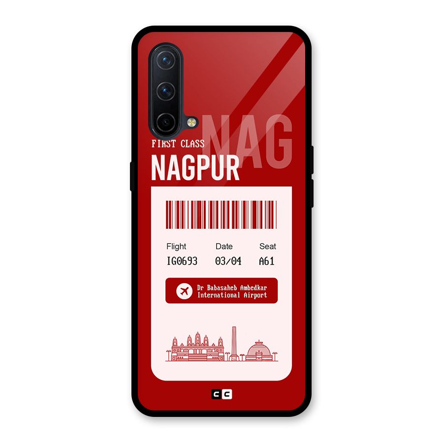 Nagpur Boarding Pass Glass Back Case for OnePlus Nord CE 5G