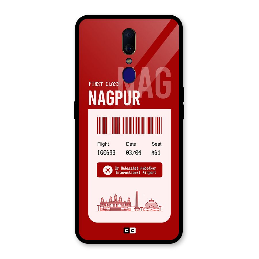 Nagpur Boarding Pass Glass Back Case for Oppo F11