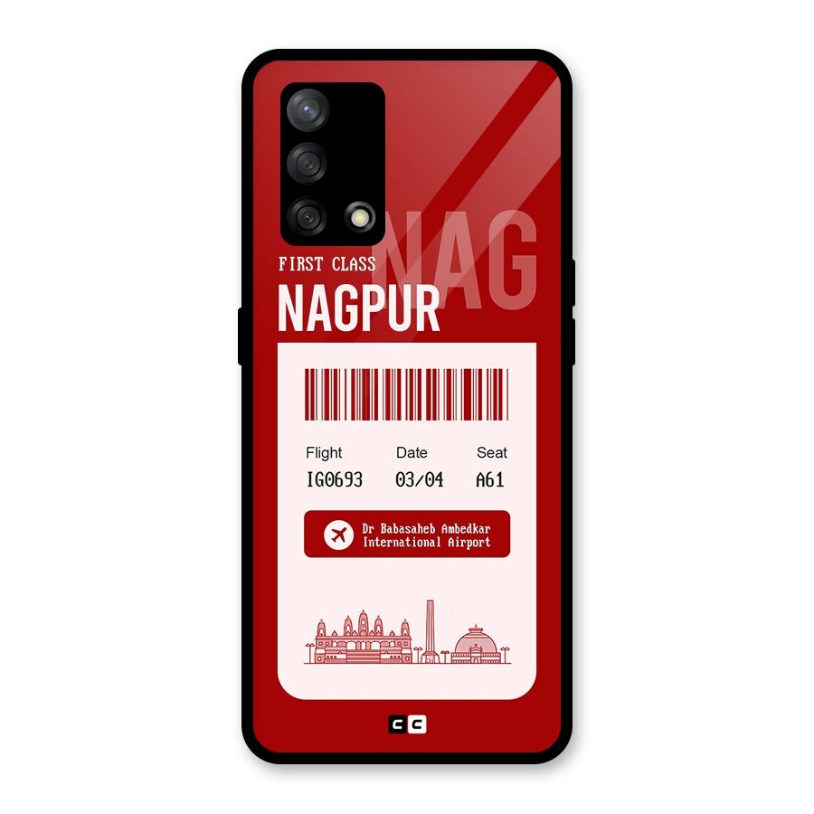 Nagpur Boarding Pass Glass Back Case for Oppo F19