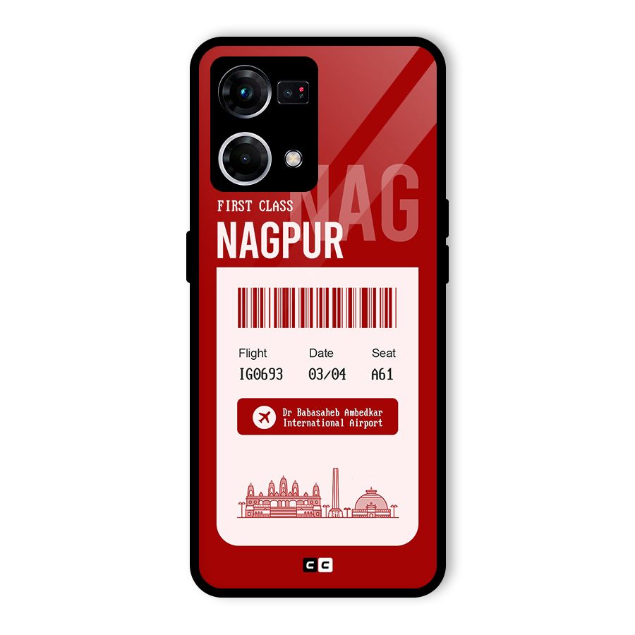 Nagpur Boarding Pass Glass Back Case for Oppo F21 Pro 5G