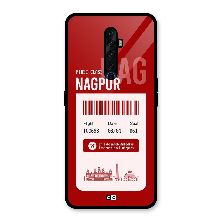 Nagpur Boarding Pass Glass Back Case for Oppo Reno2 F