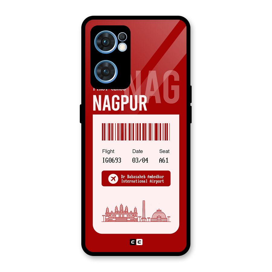 Nagpur Boarding Pass Glass Back Case for Oppo Reno7 5G