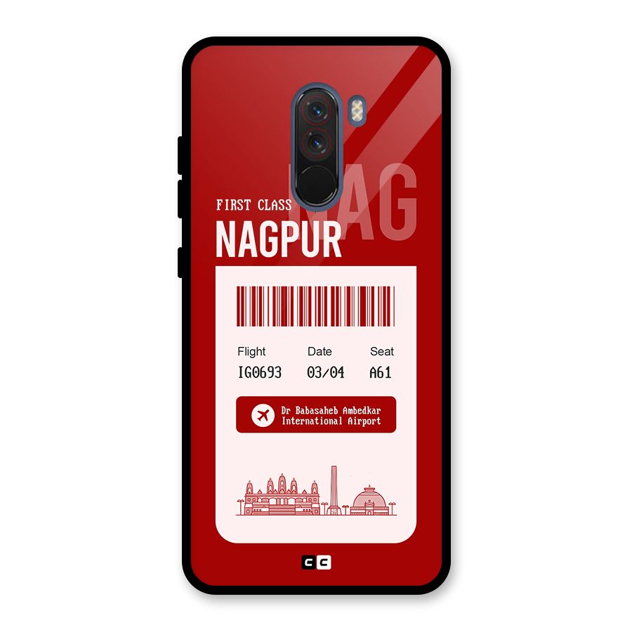 Nagpur Boarding Pass Glass Back Case for Poco F1