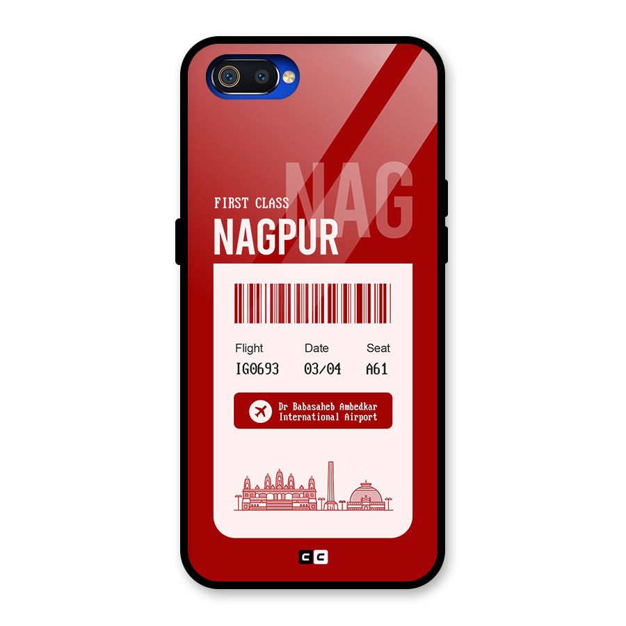 Nagpur Boarding Pass Glass Back Case for Realme C2