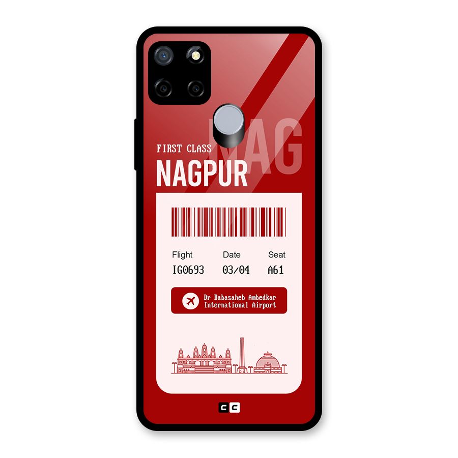 Nagpur Boarding Pass Glass Back Case for Realme Narzo 30A