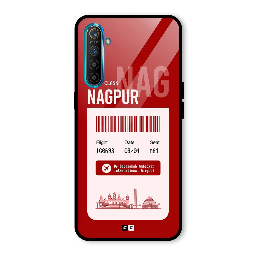 Nagpur Boarding Pass Glass Back Case for Realme X2