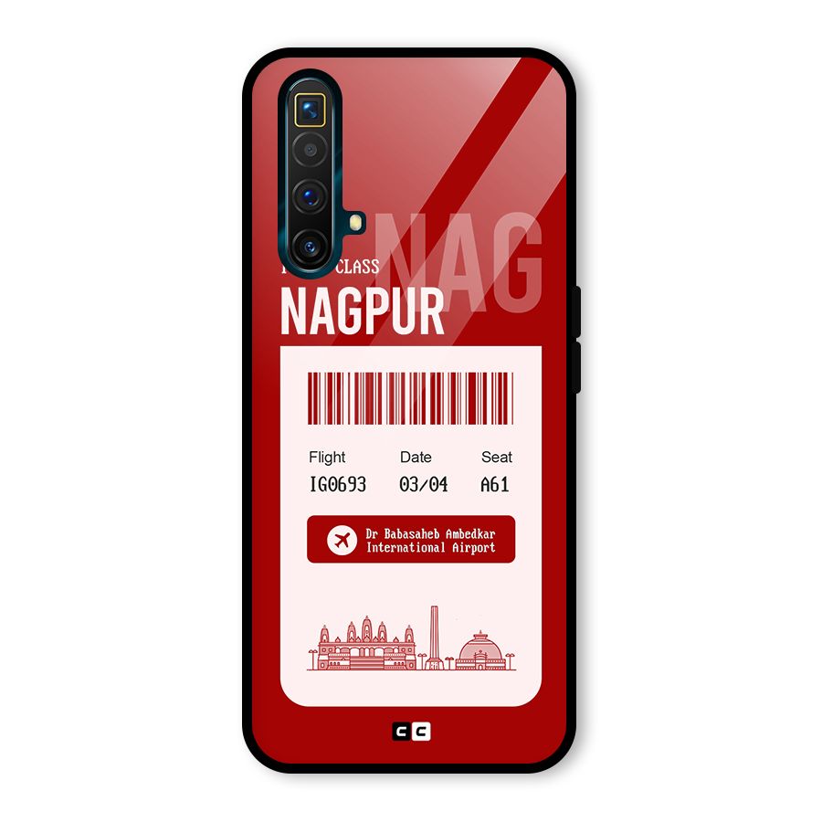 Nagpur Boarding Pass Glass Back Case for Realme X3