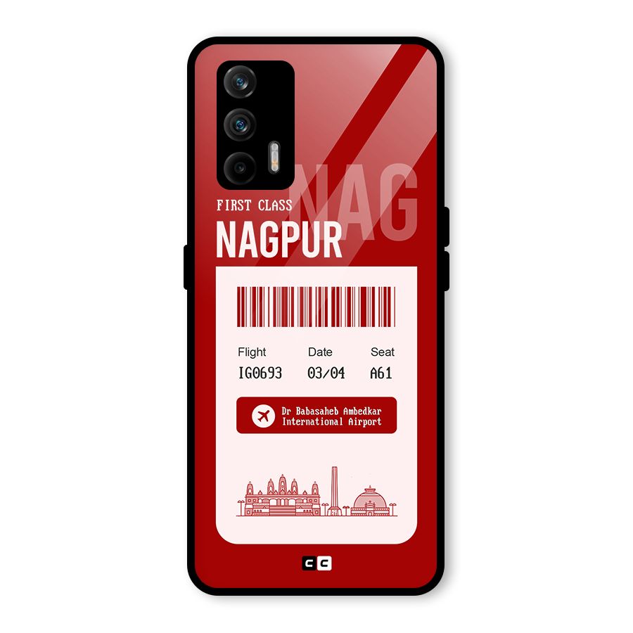 Nagpur Boarding Pass Glass Back Case for Realme X7 Max
