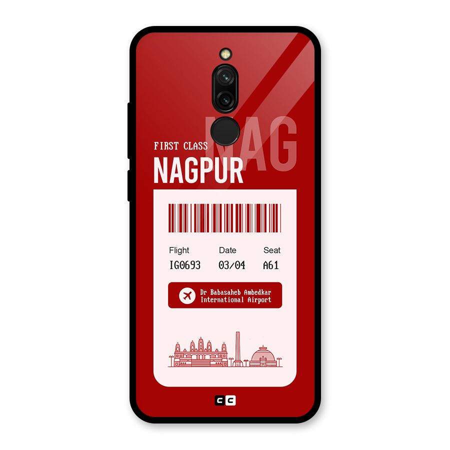 Nagpur Boarding Pass Glass Back Case for Redmi 8