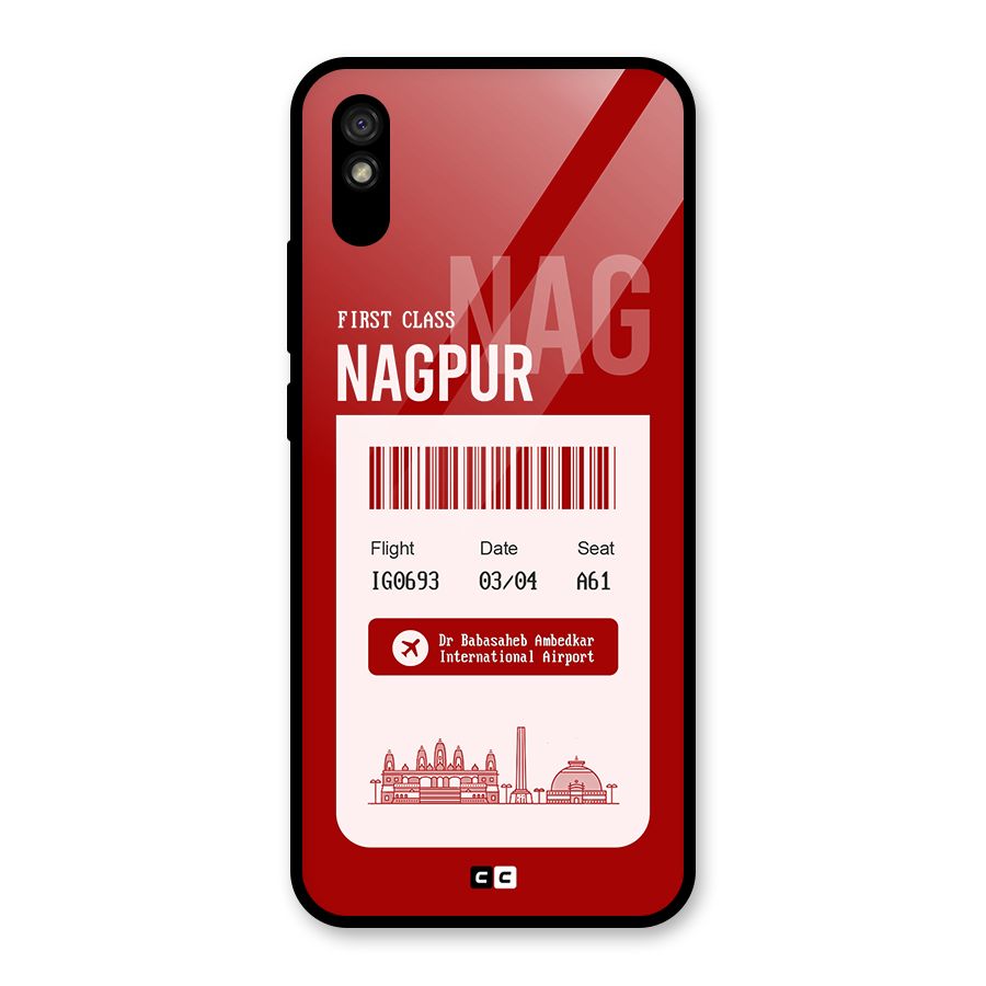 Nagpur Boarding Pass Glass Back Case for Redmi 9i