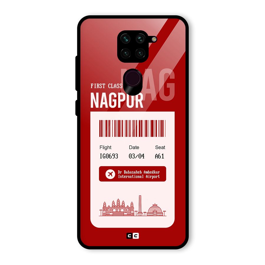 Nagpur Boarding Pass Glass Back Case for Redmi Note 9