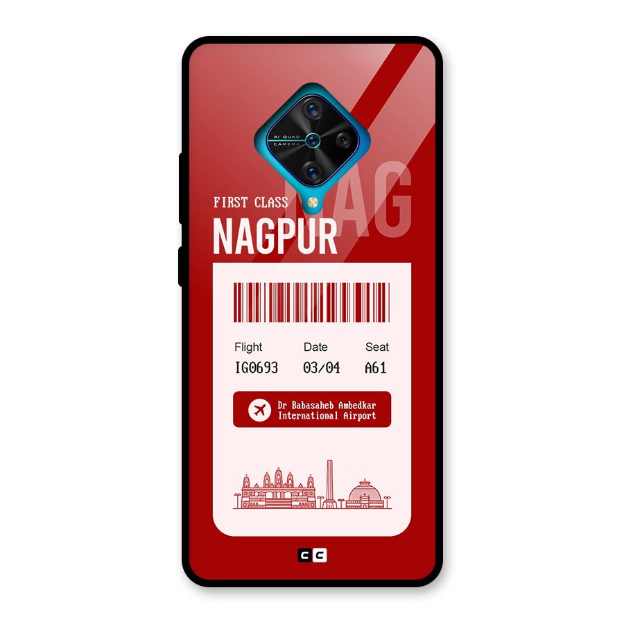 Nagpur Boarding Pass Glass Back Case for Vivo S1 Pro
