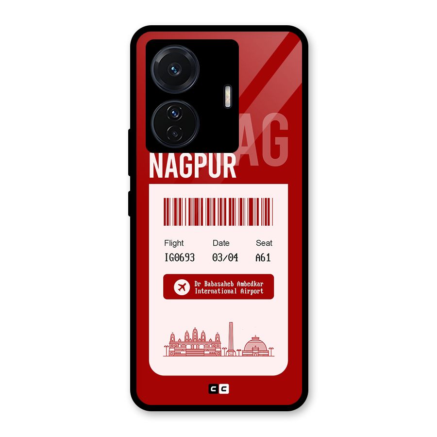 Nagpur Boarding Pass Glass Back Case for Vivo T1 Pro
