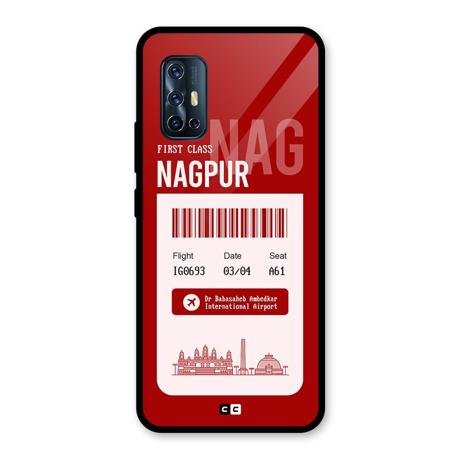 Nagpur Boarding Pass Glass Back Case for Vivo V17