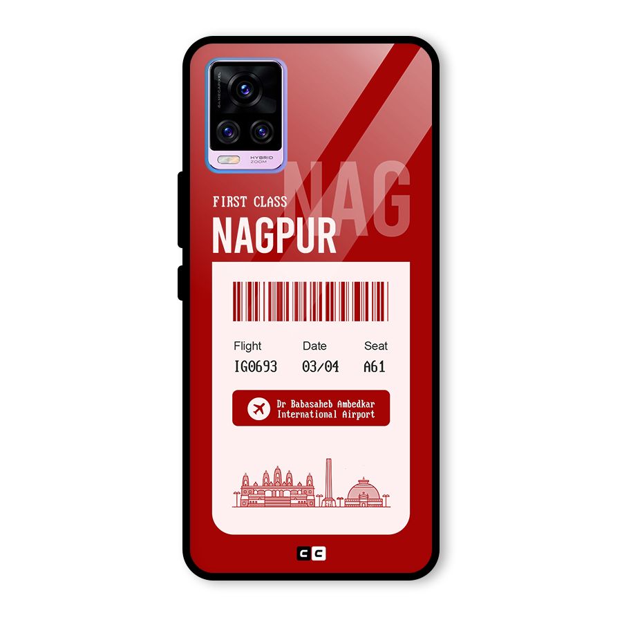 Nagpur Boarding Pass Glass Back Case for Vivo V20 Pro