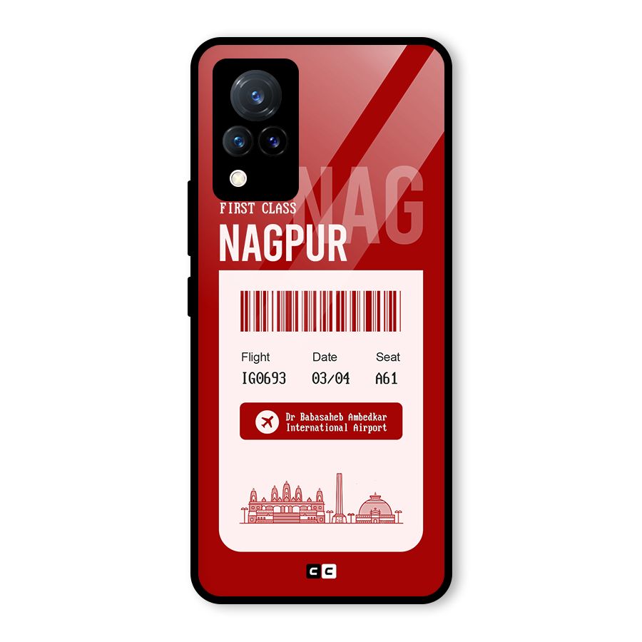 Nagpur Boarding Pass Glass Back Case for Vivo V21 5G