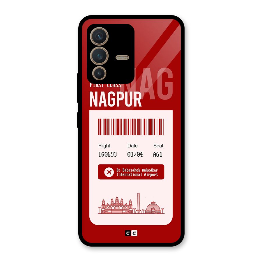Nagpur Boarding Pass Glass Back Case for Vivo V23 5G