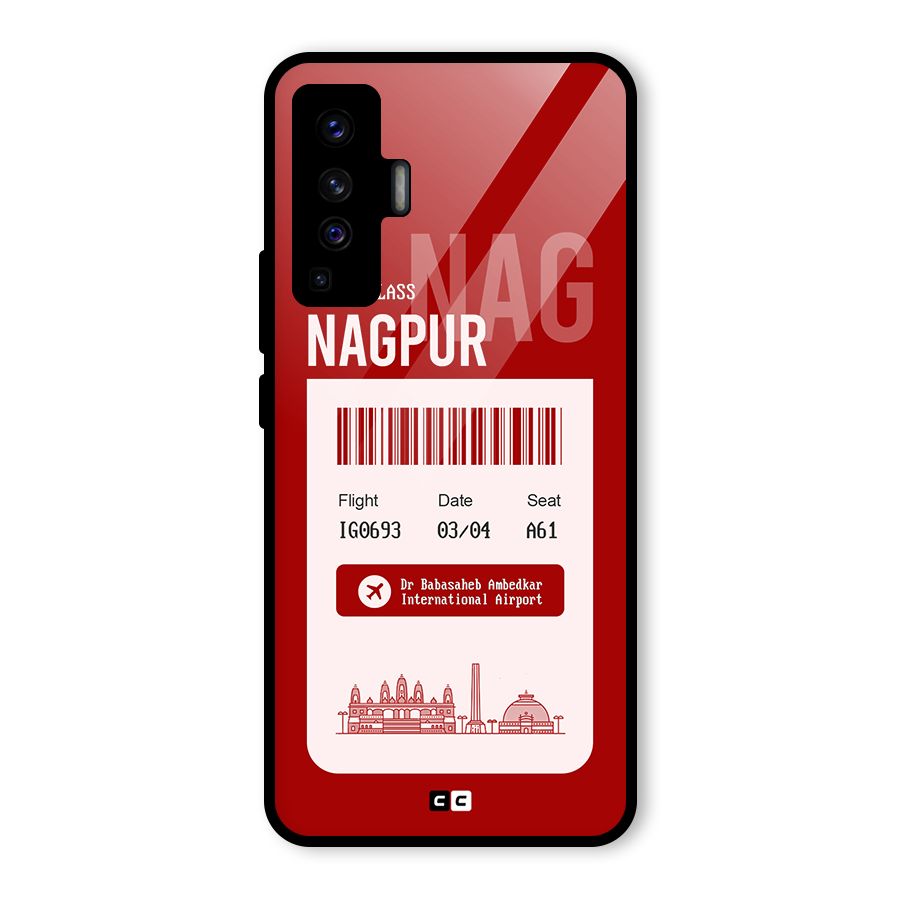 Nagpur Boarding Pass Glass Back Case for Vivo X50