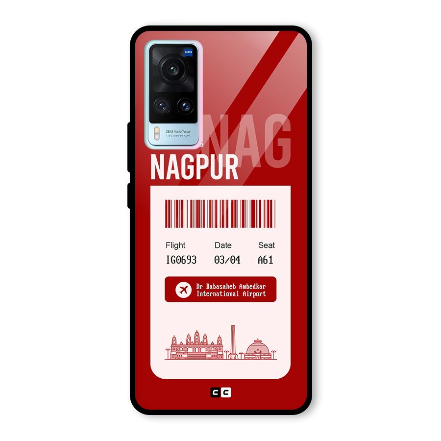 Nagpur Boarding Pass Glass Back Case for Vivo X60