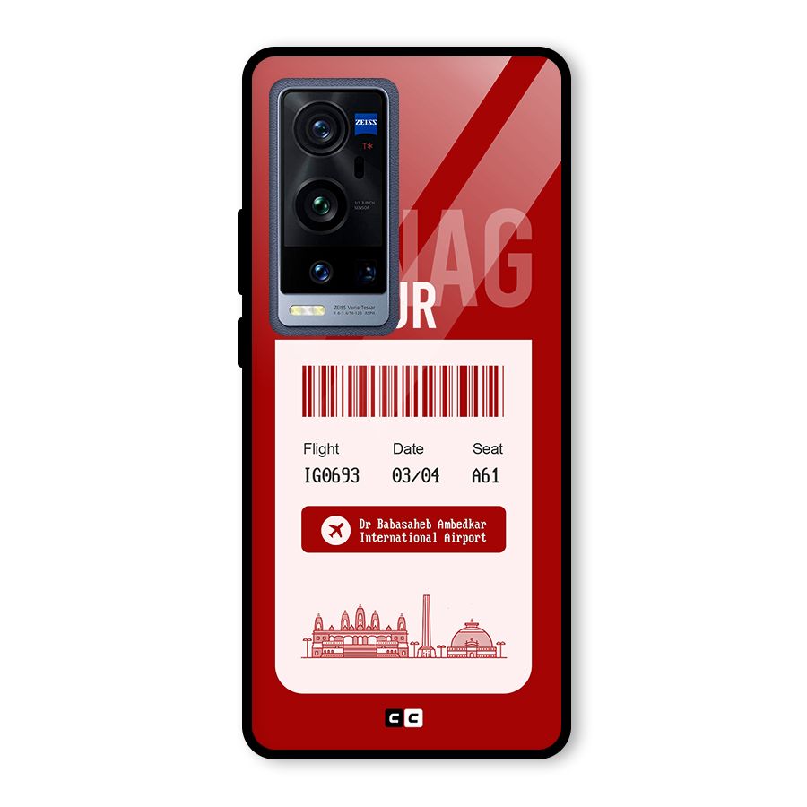 Nagpur Boarding Pass Glass Back Case for Vivo X60 Pro Plus