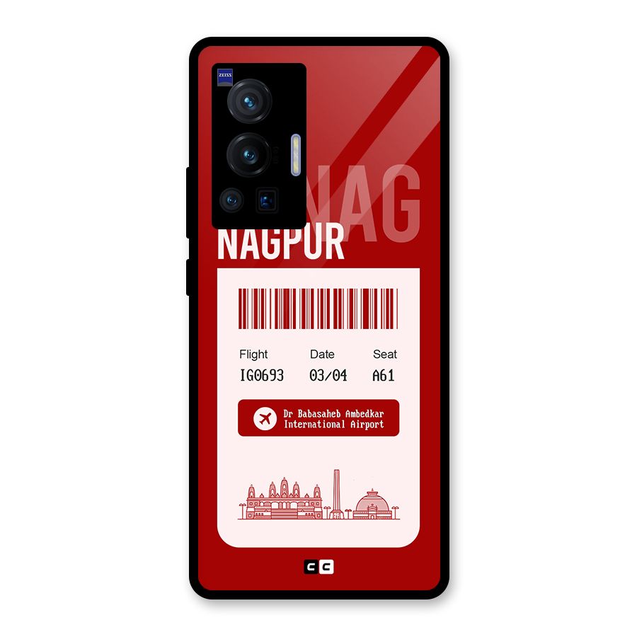 Nagpur Boarding Pass Glass Back Case for Vivo X70 Pro